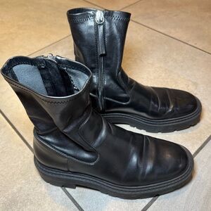 Platform Chunky Black Zara Boots Size 36